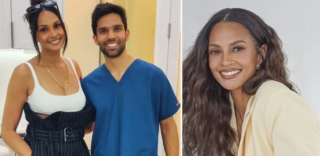 Alesha Dixon with Dr Sahil Patel and in action