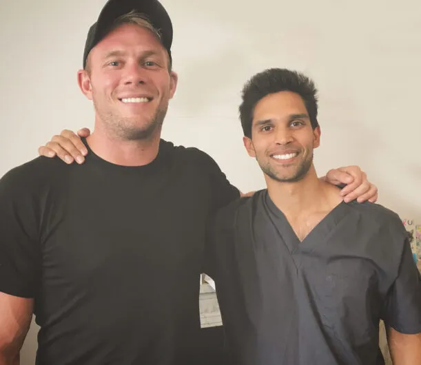 James Smith with Dr Sahil Patel