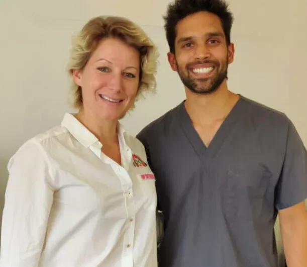 Joanna Leunis with Dr Sahil Patel